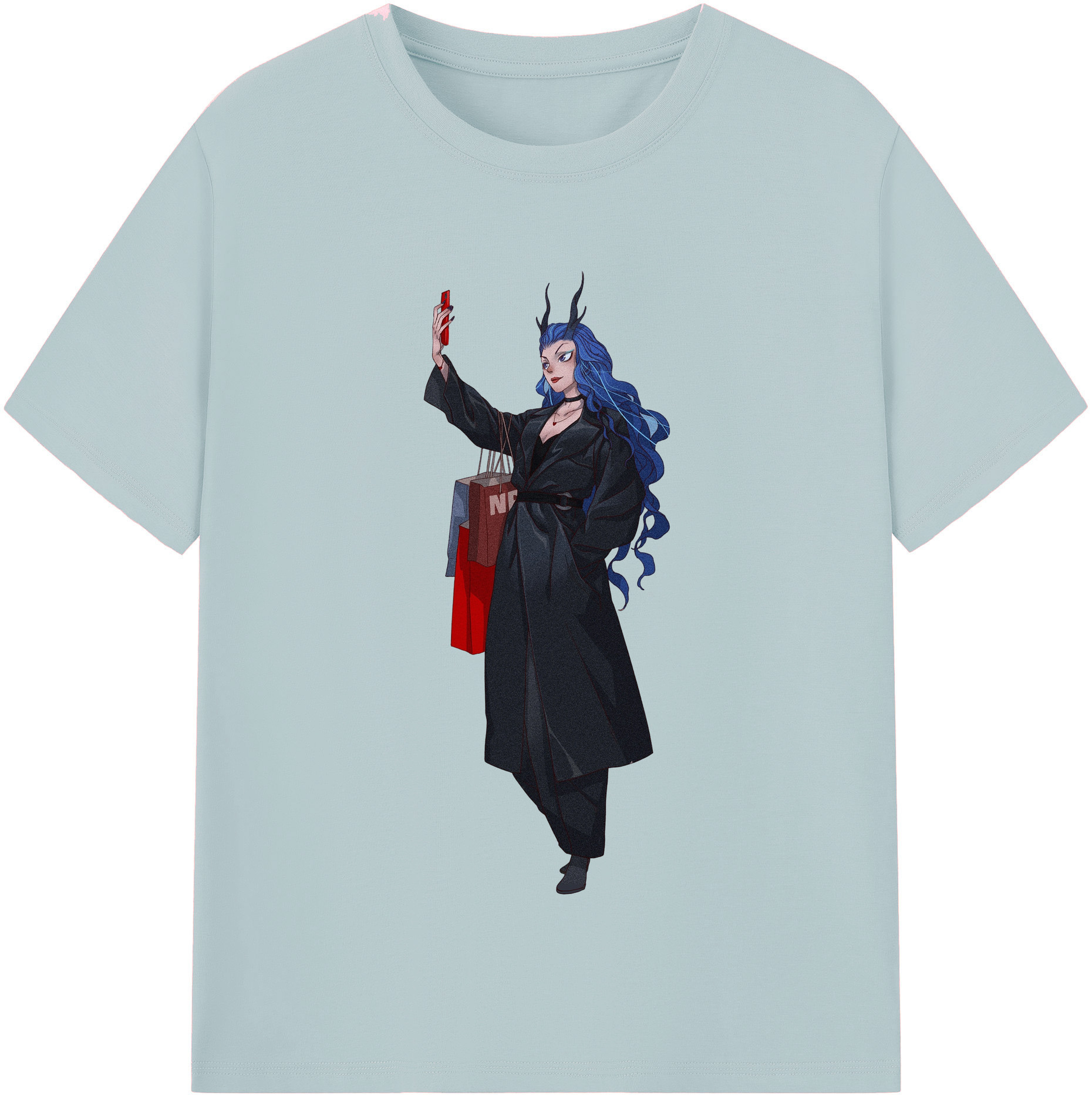 （画像用） Ne Zha 2 ナタ 魔童の大暴れ 綿100％半袖Tシャツ（フロントプリント）
